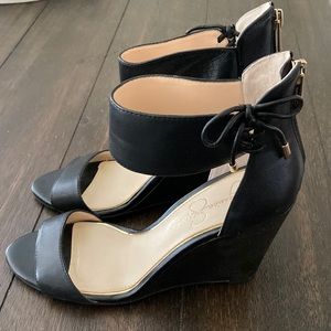 Jessica Simpson size 9 black wedges